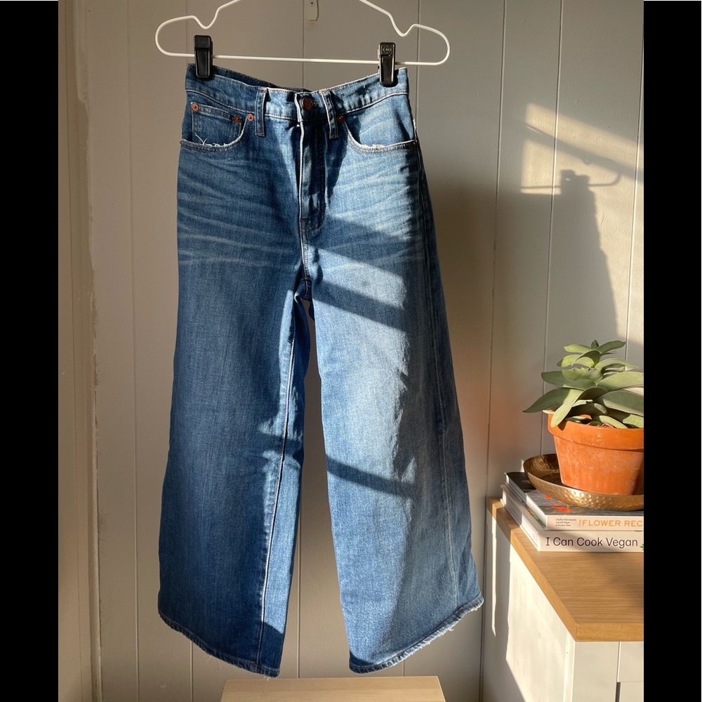 Madewell High-rise wide leg cropped jeans